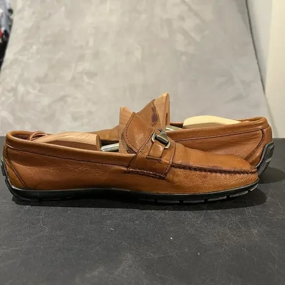 Allen Edmonds Elwood Shoes Mens Size 9 Brown Leather Driving Moc Loafers Slip On